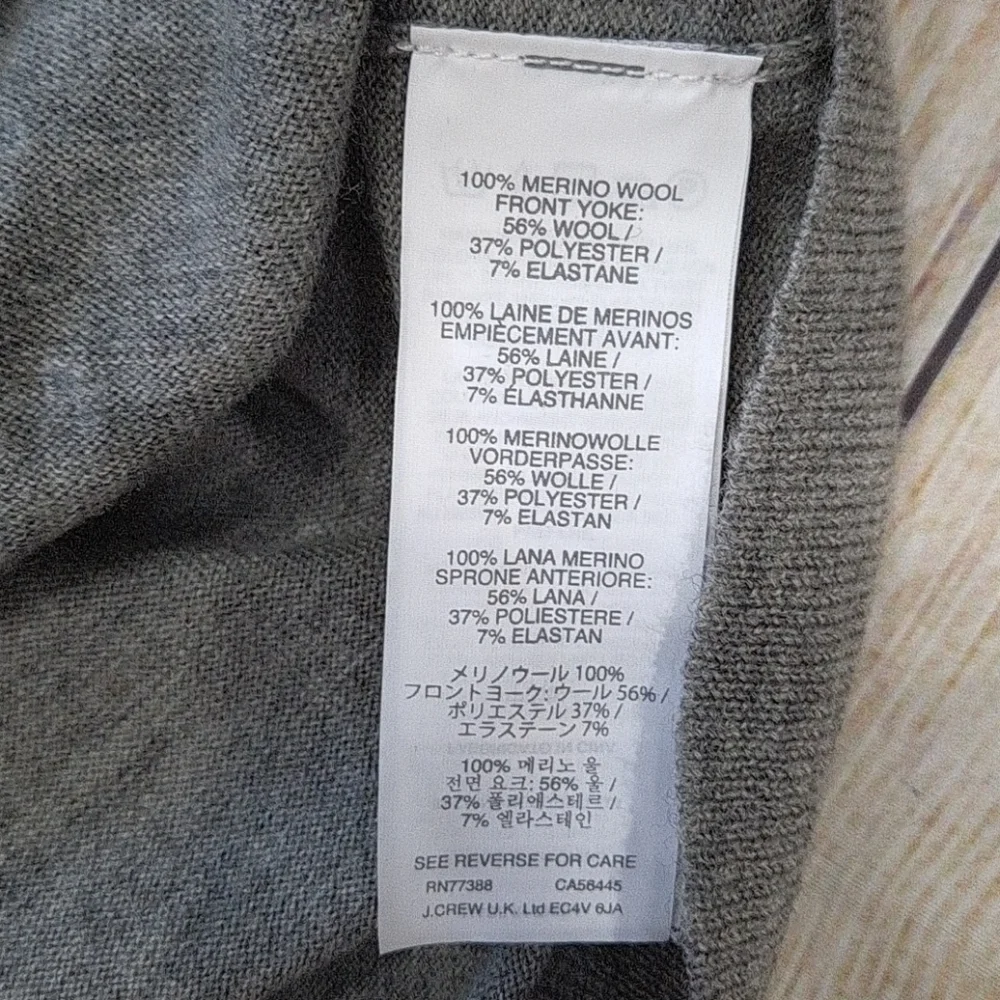 J. Crew Grey Embellished Tippi Glenn Plaid Sweater